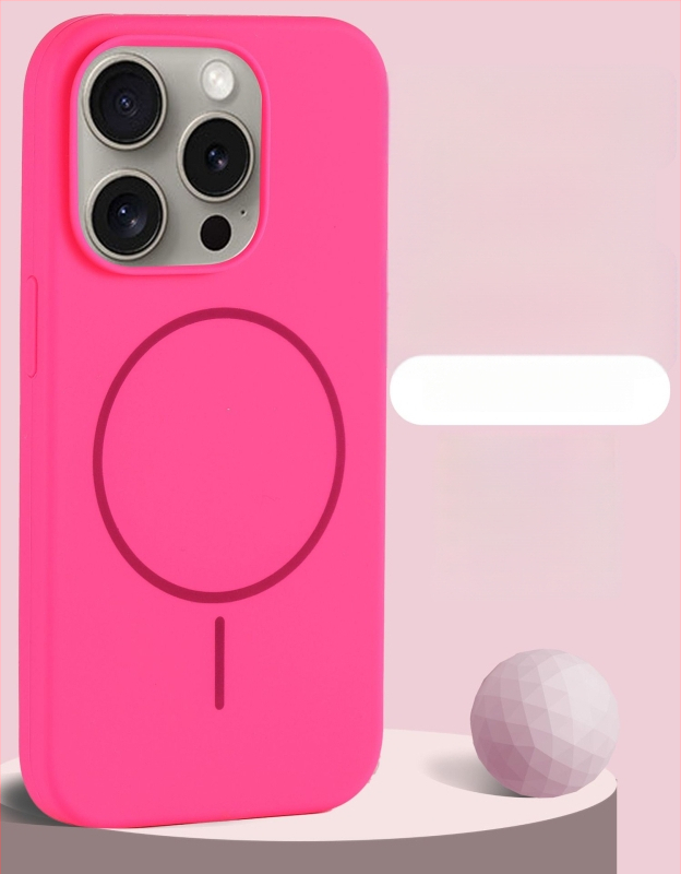 Folyékony szilikon tok iPhone 11–14 sorozathoz mágneses rögzítéssel, ütésálló, hőelvezetés, ujjnyom-mentes, spray felület