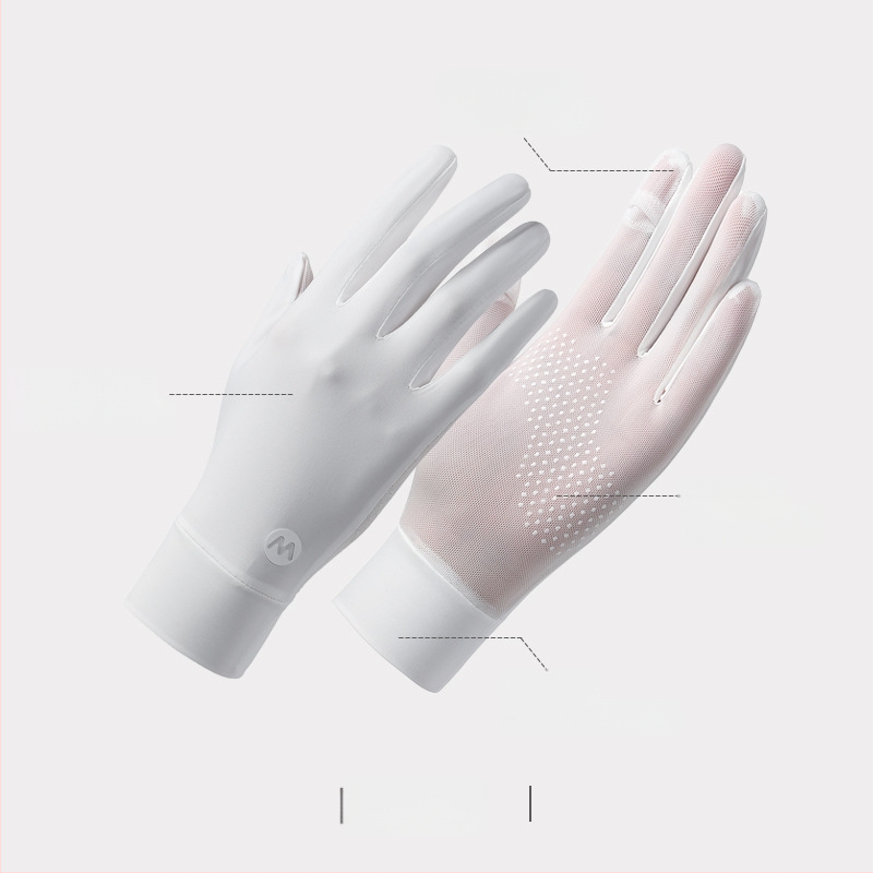 Найлонови ръкавели за слънцезащита за жени, дишащи и ледено охлаждащи, свободни, UV-защита, антихлъзгащи, съвместими със сензорен екран, за шофиране на открито