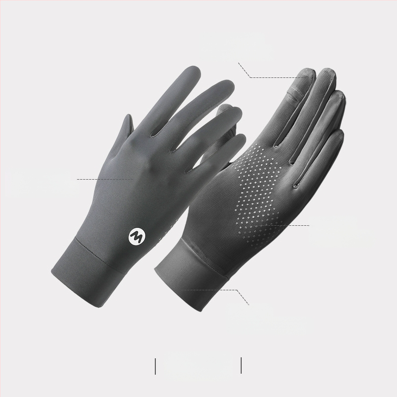 Найлонови ръкавели за слънцезащита за жени, дишащи и ледено охлаждащи, свободни, UV-защита, антихлъзгащи, съвместими със сензорен екран, за шофиране на открито