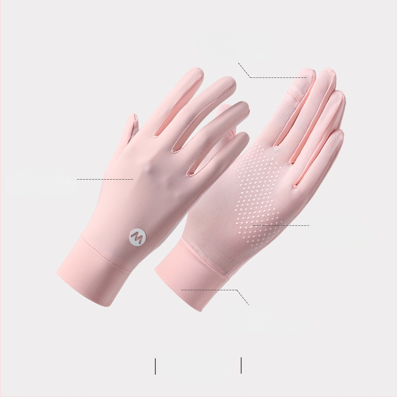 Найлонови ръкавели за слънцезащита за жени, дишащи и ледено охлаждащи, свободни, UV-защита, антихлъзгащи, съвместими със сензорен екран, за шофиране на открито