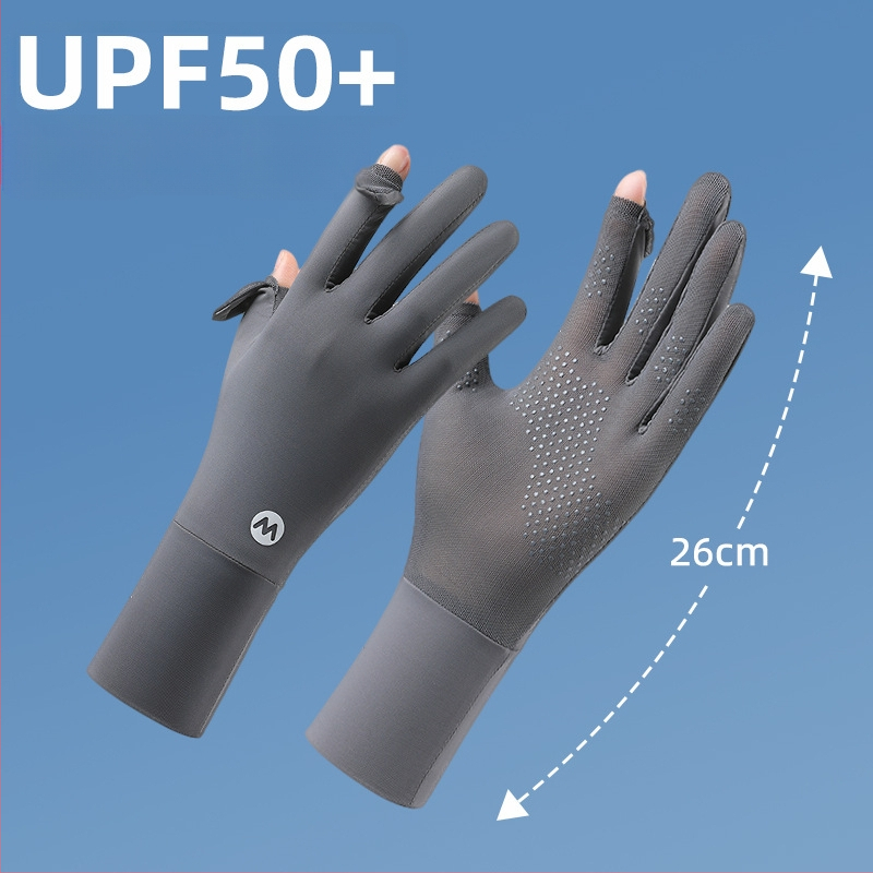 Найлонови ръкавели за слънцезащита за жени, дишащи и ледено охлаждащи, свободни, UV-защита, антихлъзгащи, съвместими със сензорен екран, за шофиране на открито