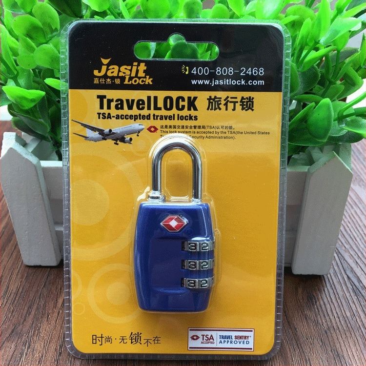 Katanac za prtljagu TSA335 - PC plastika, 3-znamenkasta kombinacijska ključavnica, carinski katanac, debljina šipke zaključavanja: 4