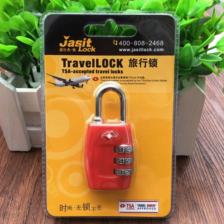 Katanac za prtljagu TSA335 - PC plastika, 3-znamenkasta kombinacijska ključavnica, carinski katanac, debljina šipke zaključavanja: 4