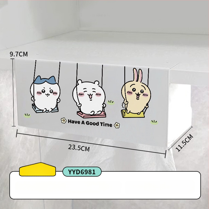 Cutie pentru șervete de bucătărie agățată cu design desen animat — pătrată, oțel cu carbon, rezistentă la umezeală, stil modern minimalist, brand Mr. art