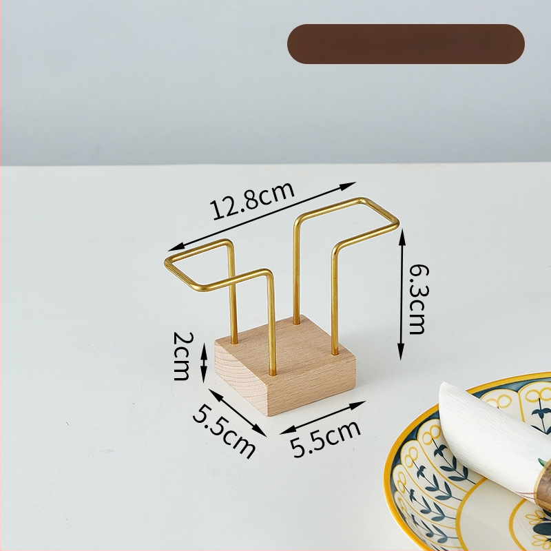 Suport de șervețele din lemn pentru restaurante și cafenele – suport vertical de birou, formă pătrată (Material: Lemn; Finisaj: Lustruit; Aspect: Pătrat; Brand: Lujiang; Stil: Altul)