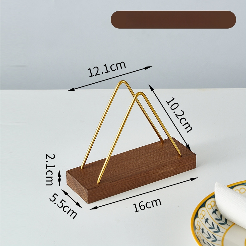 Suport de șervețele din lemn pentru restaurante și cafenele – suport vertical de birou, formă pătrată (Material: Lemn; Finisaj: Lustruit; Aspect: Pătrat; Brand: Lujiang; Stil: Altul)