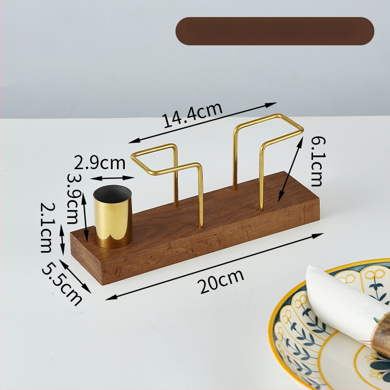 Suport de șervețele din lemn pentru restaurante și cafenele – suport vertical de birou, formă pătrată (Material: Lemn; Finisaj: Lustruit; Aspect: Pătrat; Brand: Lujiang; Stil: Altul)