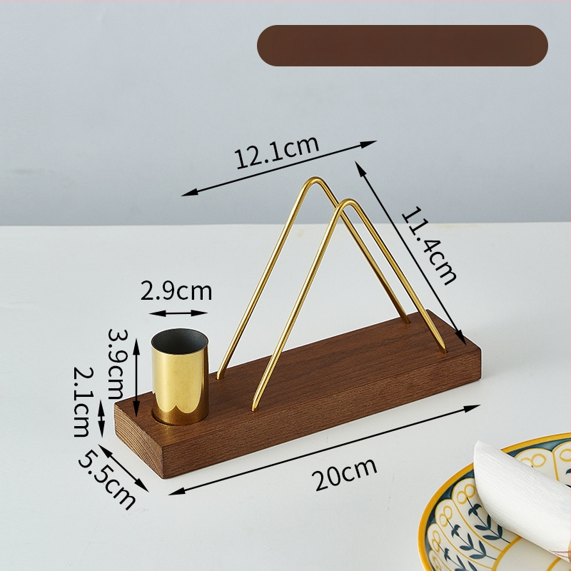 Suport de șervețele din lemn pentru restaurante și cafenele – suport vertical de birou, formă pătrată (Material: Lemn; Finisaj: Lustruit; Aspect: Pătrat; Brand: Lujiang; Stil: Altul)