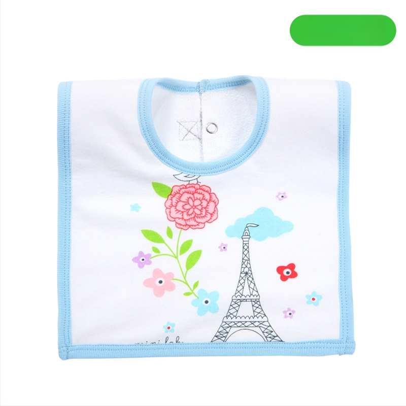 Prosop-bib pentru saliva de bebeluși cu suprafață din bumbac, strat interior impermeabil și partea inferioară din terry, unisex, pentru sugari și copii între 1 și 3 ani