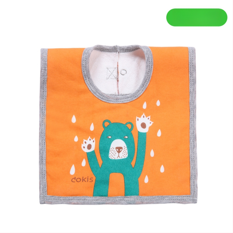 Prosop-bib pentru saliva de bebeluși cu suprafață din bumbac, strat interior impermeabil și partea inferioară din terry, unisex, pentru sugari și copii între 1 și 3 ani