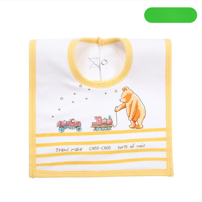 Prosop-bib pentru saliva de bebeluși cu suprafață din bumbac, strat interior impermeabil și partea inferioară din terry, unisex, pentru sugari și copii între 1 și 3 ani