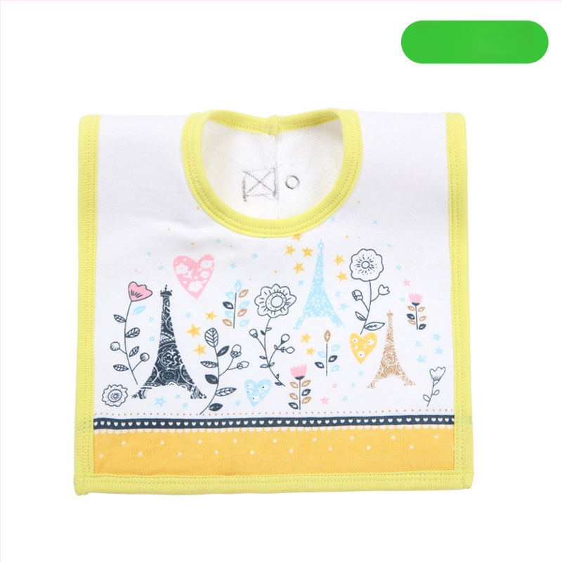 Prosop-bib pentru saliva de bebeluși cu suprafață din bumbac, strat interior impermeabil și partea inferioară din terry, unisex, pentru sugari și copii între 1 și 3 ani