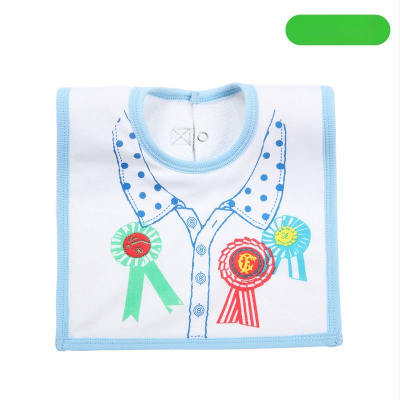 Prosop-bib pentru saliva de bebeluși cu suprafață din bumbac, strat interior impermeabil și partea inferioară din terry, unisex, pentru sugari și copii între 1 și 3 ani