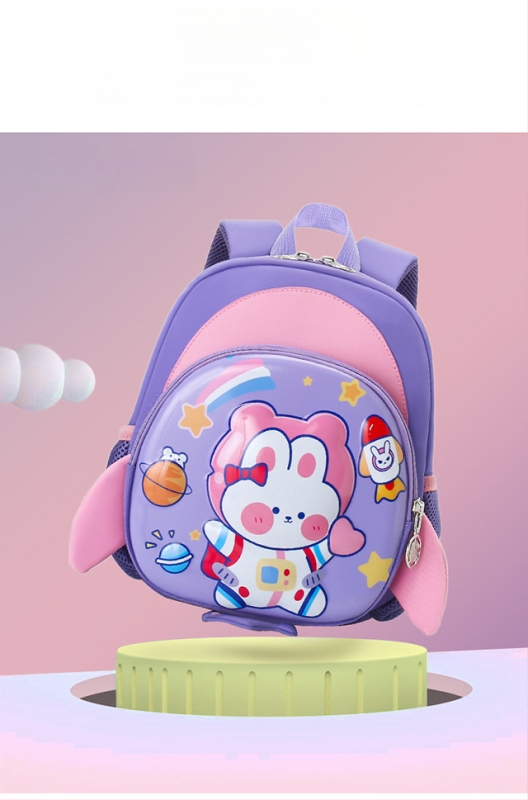 Oxford anyagú gyerek hátizsák, légáteresztő, ultrakönnyű és terheléscsökkentő, aranyos rajzfilmes stílusú, görbült vállpánt.