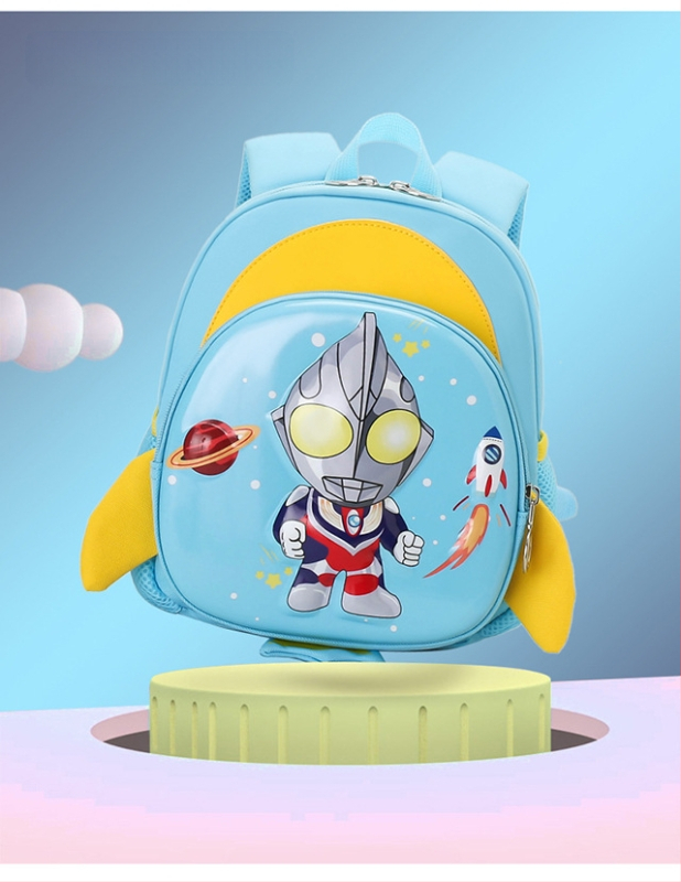 Oxford anyagú gyerek hátizsák, légáteresztő, ultrakönnyű és terheléscsökkentő, aranyos rajzfilmes stílusú, görbült vállpánt.