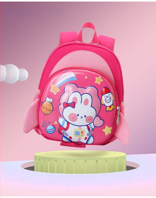 Oxford anyagú gyerek hátizsák, légáteresztő, ultrakönnyű és terheléscsökkentő, aranyos rajzfilmes stílusú, görbült vállpánt.