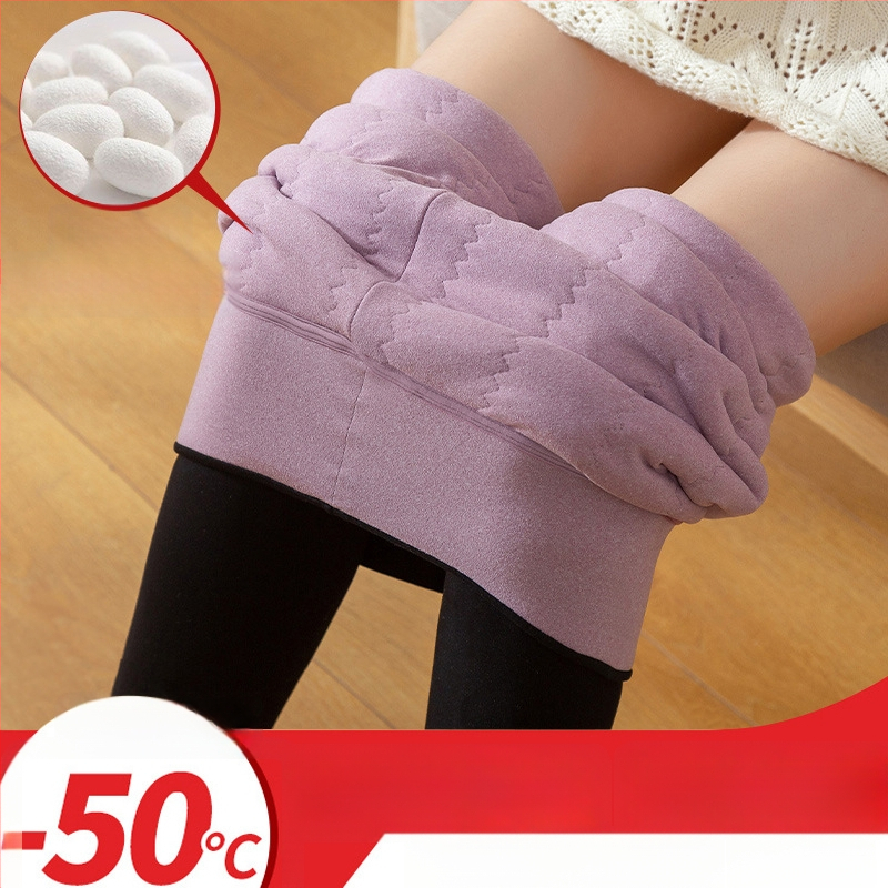 Pantaloni all-in-one pentru femei însărcinate, căptuți cu fleece, groși, călduroși, cu elasticitate înaltă