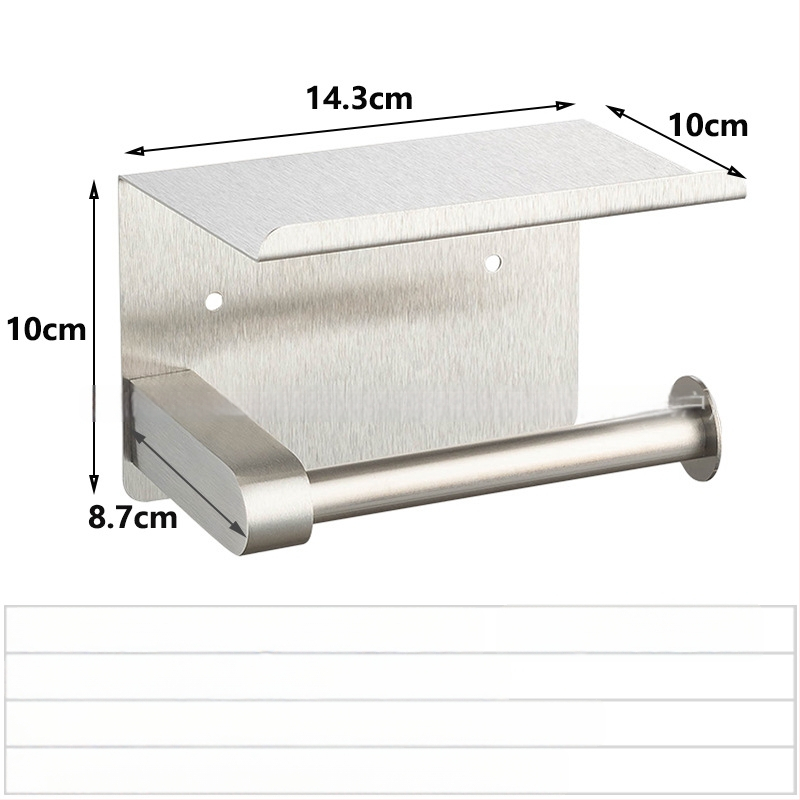 Suport pentru hârtie igienică din oțel inoxidabil cu suprafață lustruită (Material: Oțel inoxidabil; Finisaj: lustruit; Certificare: Niciuna)