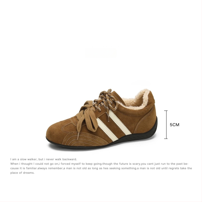 Γυναικείa αθλητικά παπούτσια από nubuk δέρμα, χαμηλό ύψος, εσωτερική αύξηση ύψους 5 cm, επένδυση μαλλί-κάσμιρ, χειμερινά καθημερινά παπούτσια