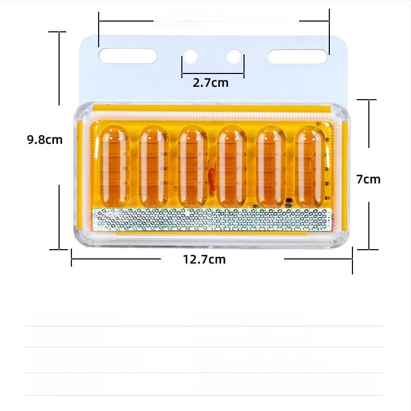 LED bočné svetlo pre nákladné auto, nepremokavé, 8W, 12/24V, 6D vylepšený model