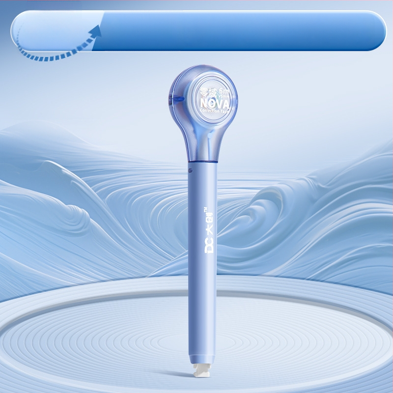 Коригираща лента под формата на химикалка, с голям капацитет, безшумен бутон, гумено тяло