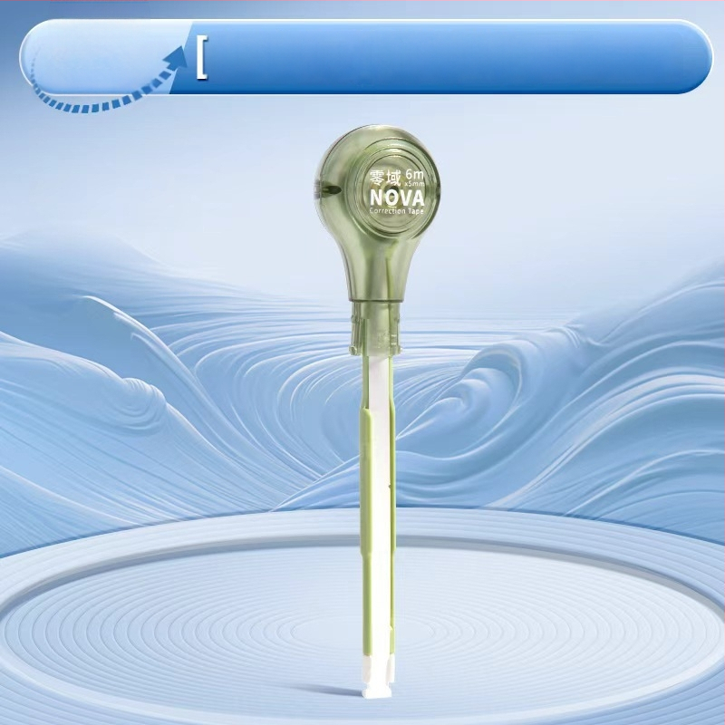 Коригираща лента под формата на химикалка, с голям капацитет, безшумен бутон, гумено тяло