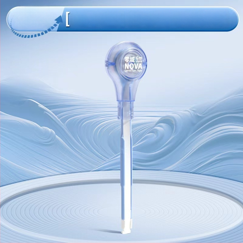 Коригираща лента под формата на химикалка, с голям капацитет, безшумен бутон, гумено тяло