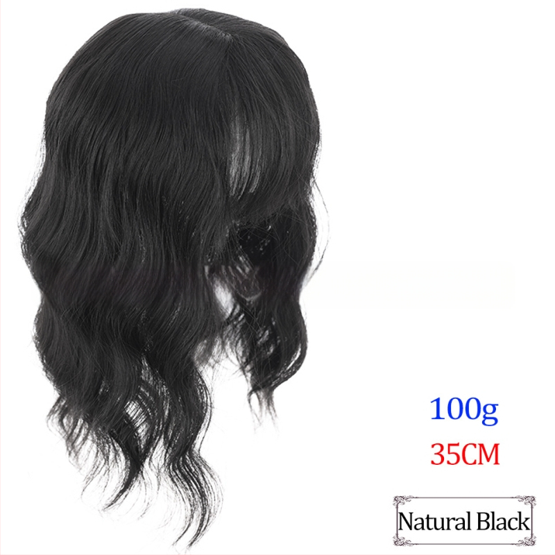 Перука за увеличаване на обема и промяна на прическата, 3D въздушни челки, модел TD02/BF02, материал: термоустойчив тел, тип челки: Qi bangs