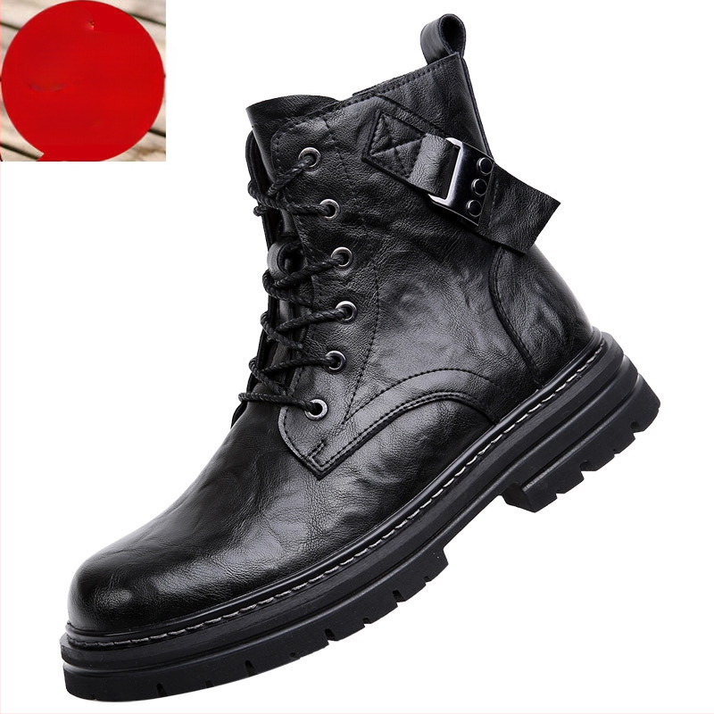 Dragonfly márkájú férfi bőrbakancsok brit stílusú Martin típusú, alacsony cső, felsőrész első réteg marhabőrből, belső rész és talpbetét sertésbőrből, vulkanizált gumi talp, magasságot növelő funkció