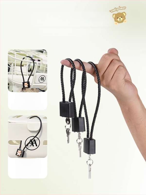 Elektromos kerékpár első kosárzár sisakzárral — lopás elleni, Kepu, uniszex