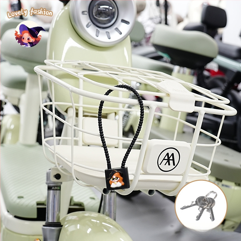 Elektromos kerékpár első kosárzár sisakzárral — lopás elleni, Kepu, uniszex