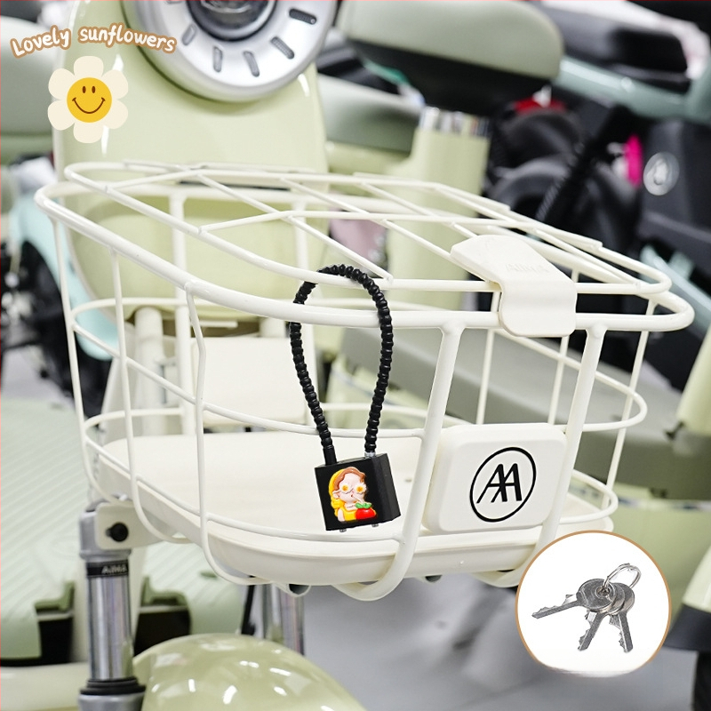 Elektromos kerékpár első kosárzár sisakzárral — lopás elleni, Kepu, uniszex