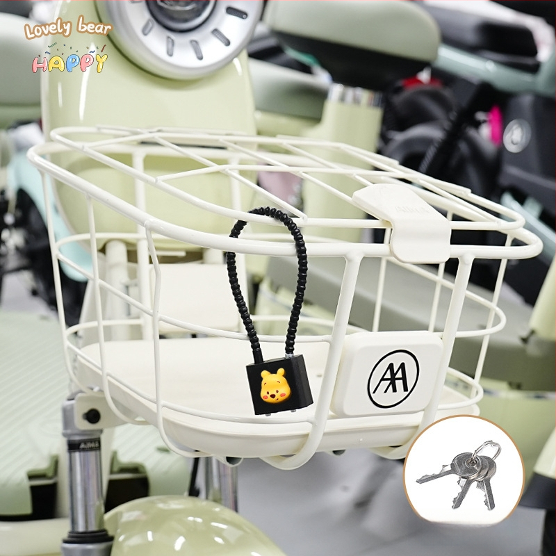 Elektromos kerékpár első kosárzár sisakzárral — lopás elleni, Kepu, uniszex