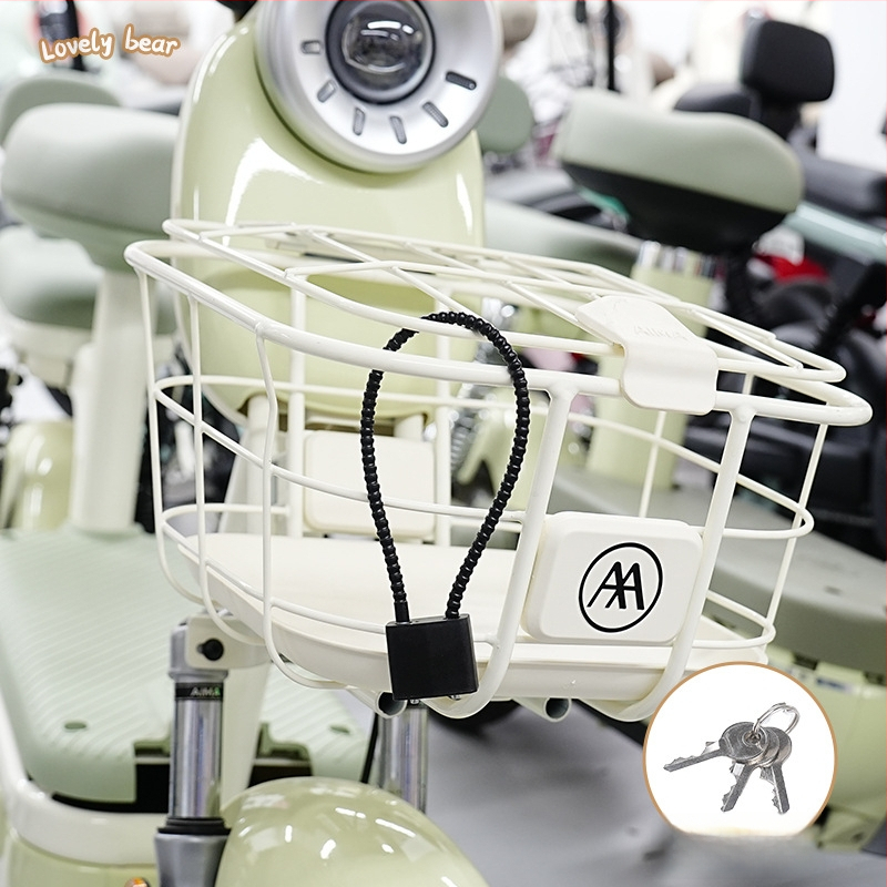 Elektromos kerékpár első kosárzár sisakzárral — lopás elleni, Kepu, uniszex