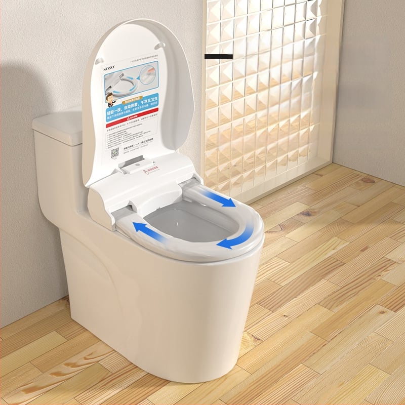 SOSO automatická výmena veka toalety, model SOU-1201, materiál PP doska, diaľkové ovládanie, nastaviteľná vzdialenosť otvorov 120–200 mm, vyhrievanie sedadla