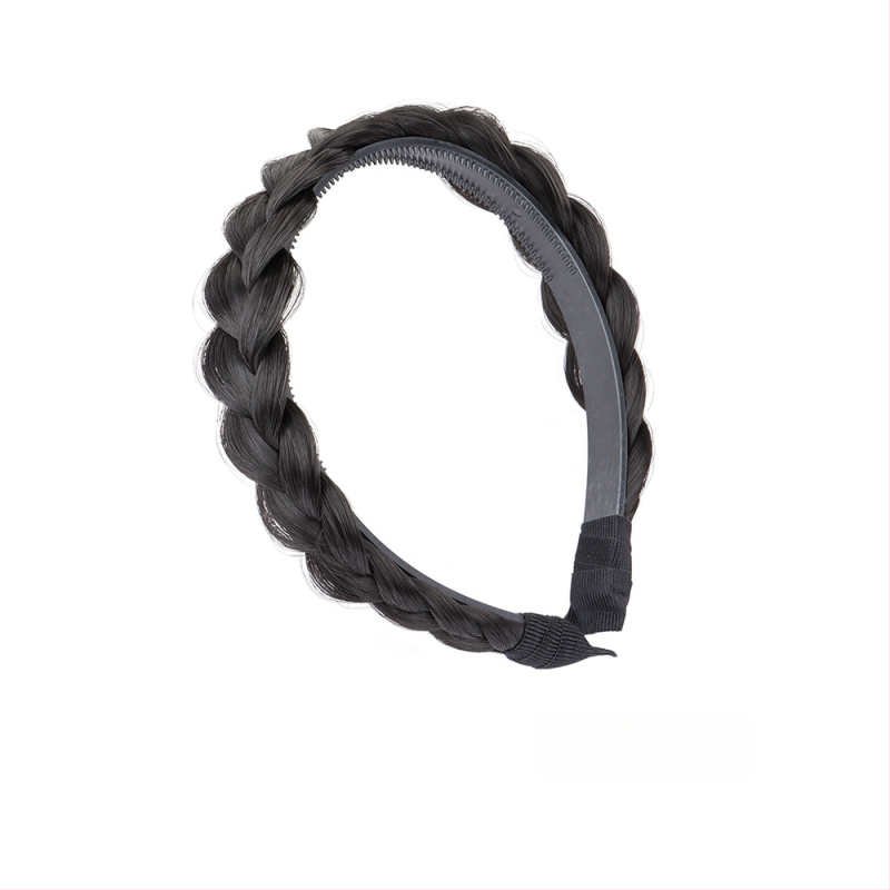 Перука с челка и плитка рибена кост, обод за глава, от високотемпературна жица, за дами, не подлежи на боядисване с горещи методи