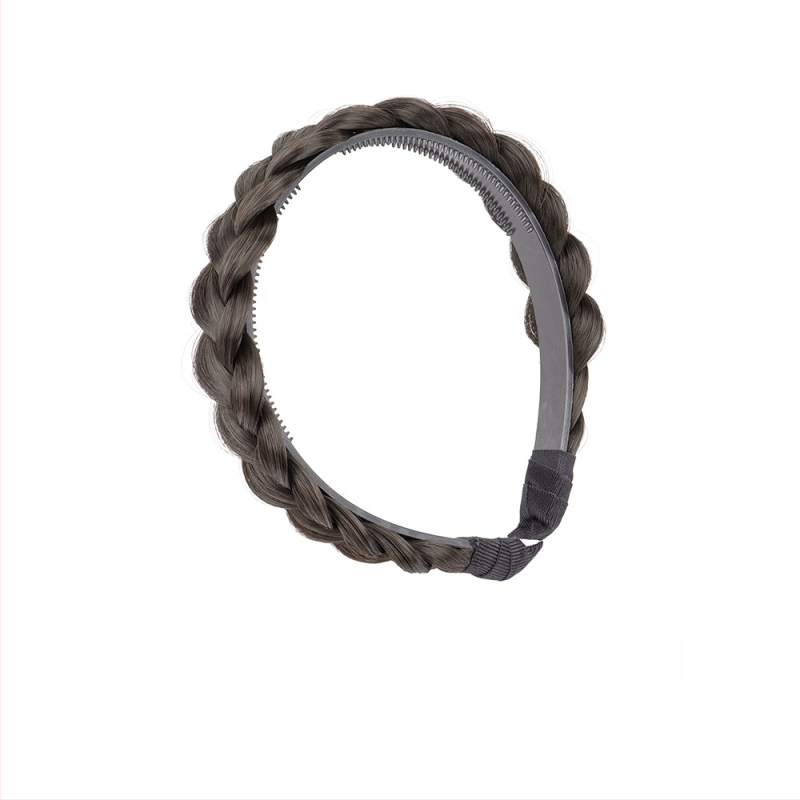 Перука с челка и плитка рибена кост, обод за глава, от високотемпературна жица, за дами, не подлежи на боядисване с горещи методи