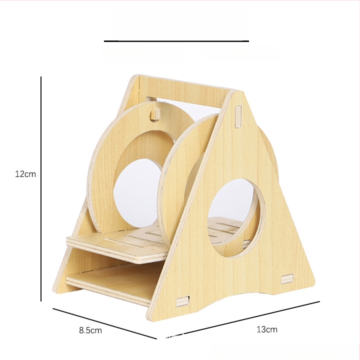 Plus Card Drevený domček pre škrečky s platformou a lezeckým rebríkom