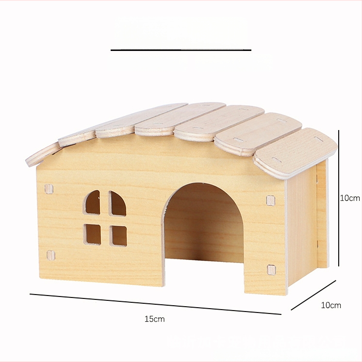 Plus Card Drevený domček pre škrečky s platformou a lezeckým rebríkom