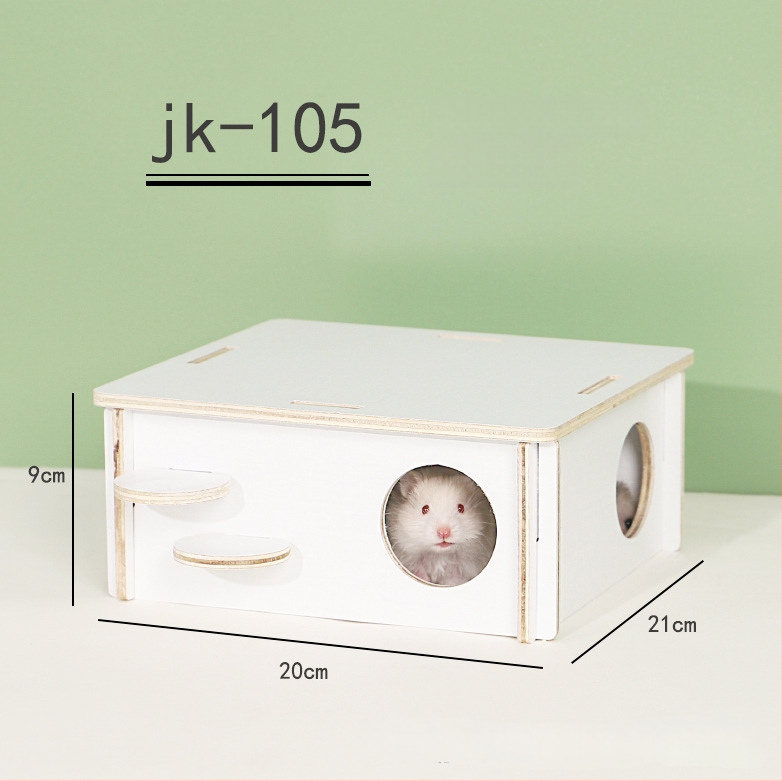 Plus Card Drevený domček pre škrečky s platformou a lezeckým rebríkom