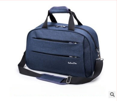 Cestovná taška z Oxfordu, objem 36–55 L, otváranie na zips, teleskopická rukoväť, jedna ramenná popruh, vnútorné vrecká pre notebook a fotoaparát