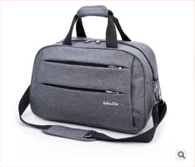 Cestovná taška z Oxfordu, objem 36–55 L, otváranie na zips, teleskopická rukoväť, jedna ramenná popruh, vnútorné vrecká pre notebook a fotoaparát