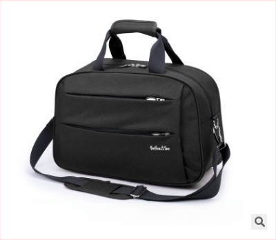 Cestovná taška z Oxfordu, objem 36–55 L, otváranie na zips, teleskopická rukoväť, jedna ramenná popruh, vnútorné vrecká pre notebook a fotoaparát