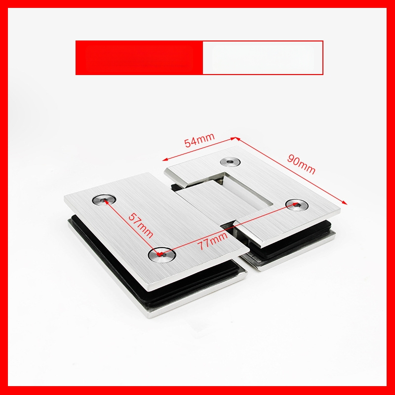 Rozsdamentes acél zuhanyajtó zsanér – 90° hegesztett csukló, 304 rozsdamentes acél, felületi permetezés, márka Keding
