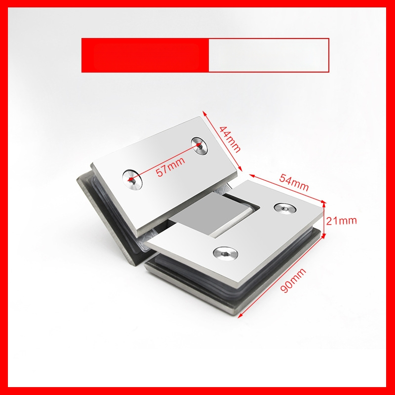 Rozsdamentes acél zuhanyajtó zsanér – 90° hegesztett csukló, 304 rozsdamentes acél, felületi permetezés, márka Keding