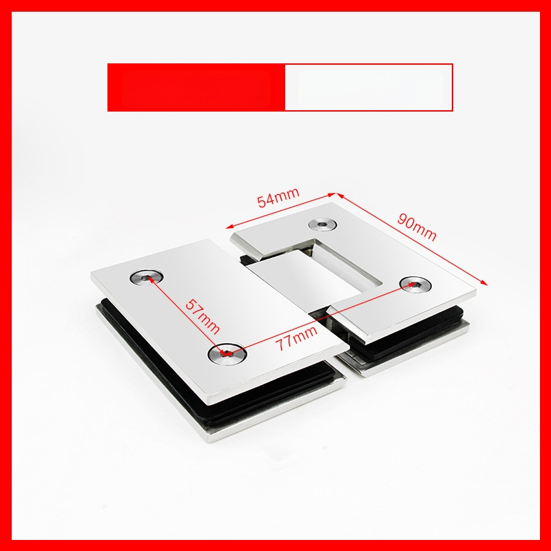 Rozsdamentes acél zuhanyajtó zsanér – 90° hegesztett csukló, 304 rozsdamentes acél, felületi permetezés, márka Keding