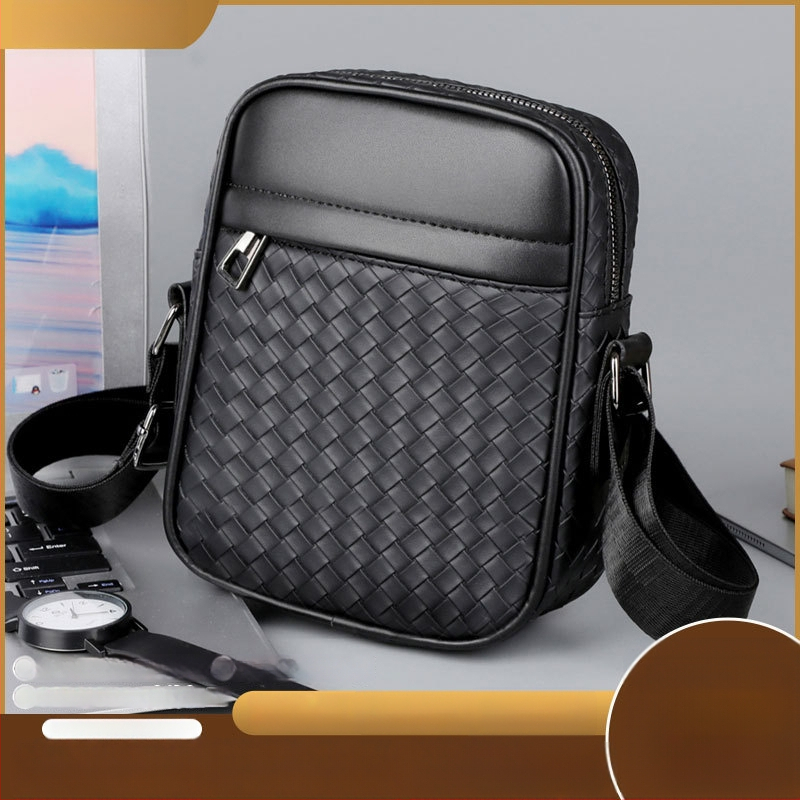 Ανδρική τσάντα ώμου από PU με επένδυση πολυεστέρα, Άνοιξη 2025, αναπνεύσιμη, κατάλληλη για επιχειρηματικά ταξίδια