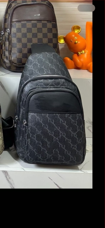 Ανδρική τσάντα στήθους PU, επένδυση πολυεστέρας, street style, Καλοκαίρι 2025, καθημερινή χρήση