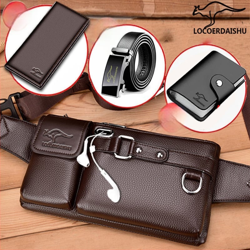 Férfi PU bőr derék táska, vízálló, poliészter bélés, utcai stílus, üzleti utazásokhoz