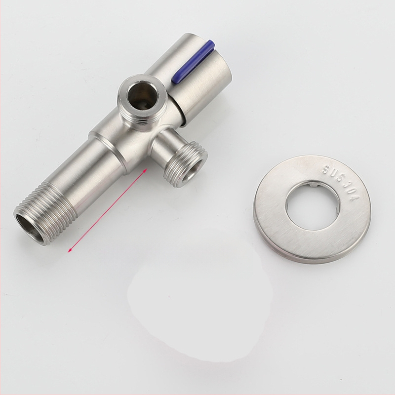 304 nehrđajući čelik trocestni kutni ventil, 1-in 2-out, ugradnja u zid, za WC, bojler, kupaonicu i kuhinju